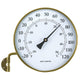 6-inch Antiqued Brass Metal Swivel Thermometer