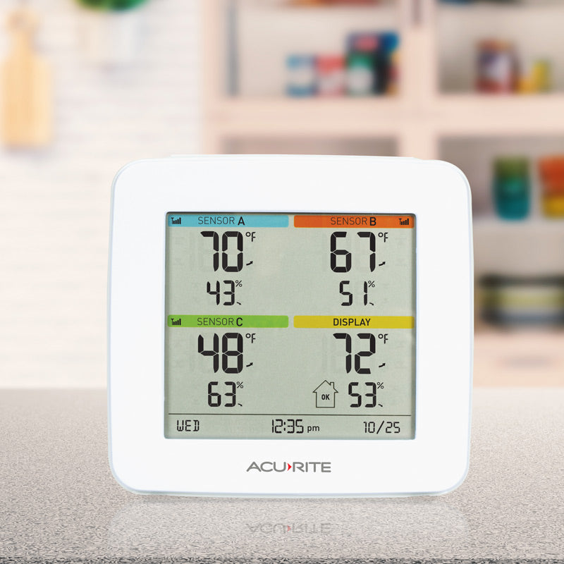 Temperature and Humidity Station with 3 Indoor Sensors
