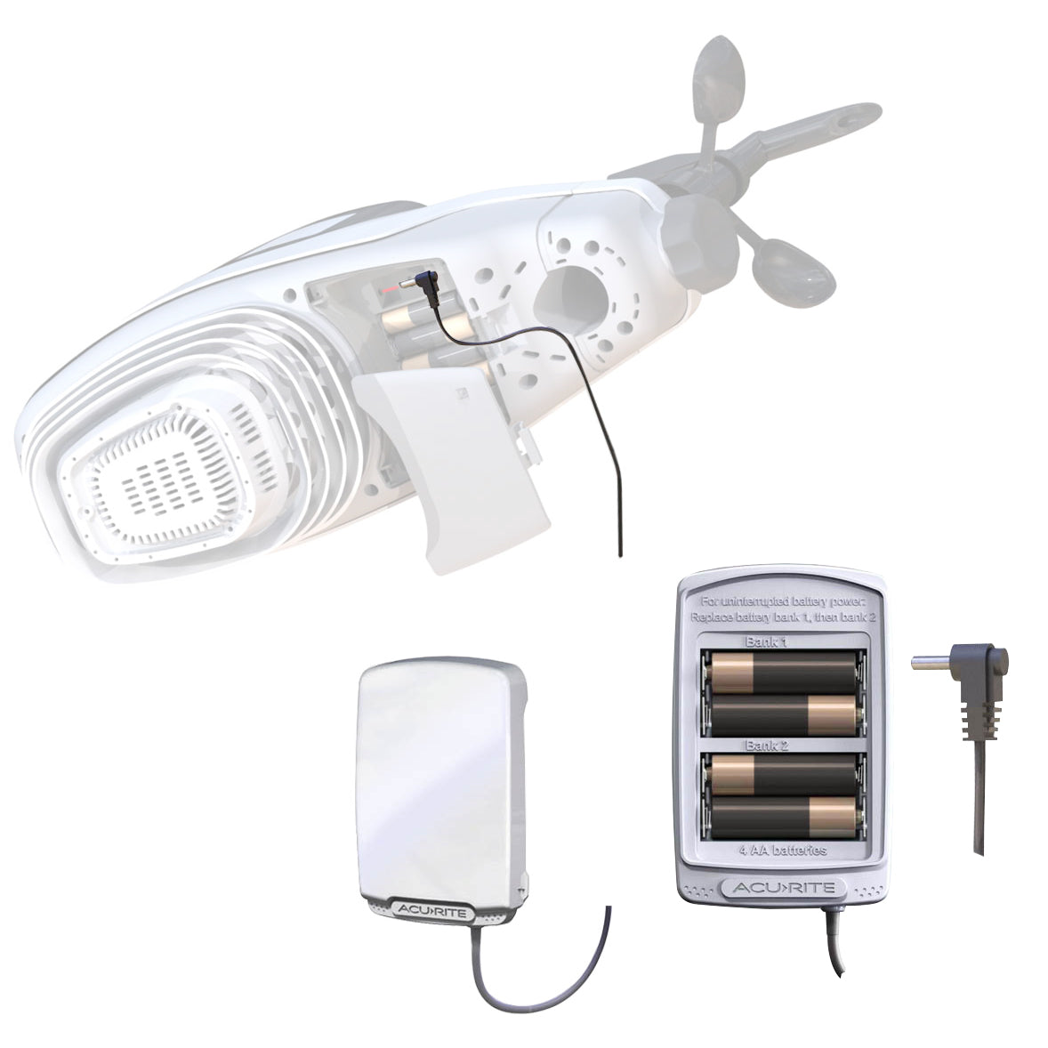 Remote Battery Pack for AcuRite Atlas™ Weather Sensor – AcuRite Weather Technology
