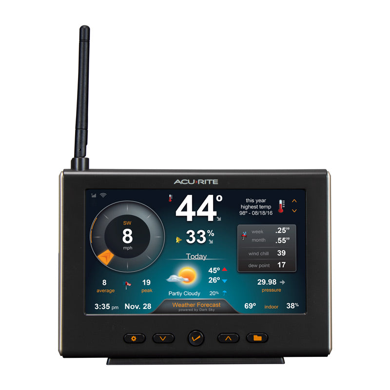 AcuRite Iris (5-in-1) High-Definition Display with Wi-Fi Connection to Weather Underground and Lightning Detection Option