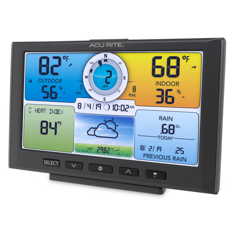 Angled View of Color Display for 5-in-1 Sensor – AcuRite Weather Monitoring Instruments