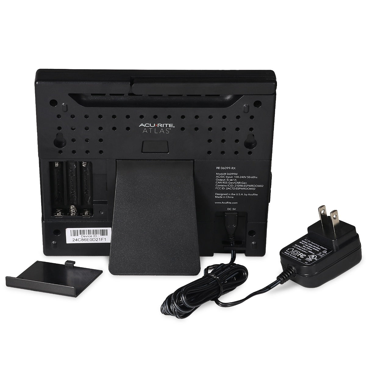 AcuRite Atlas Wi-Fi Display - Front view with cord