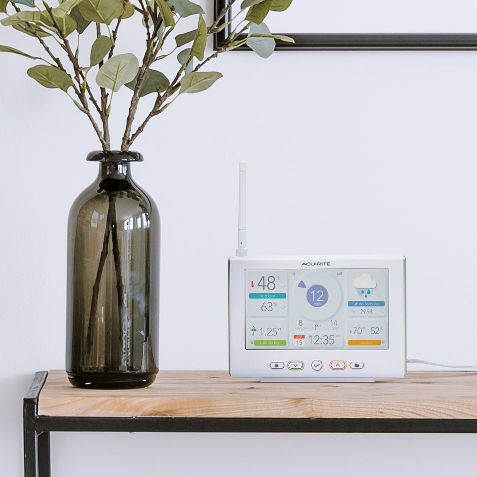 AcuRite Iris™High-DefinitionDirect-to-Wi-Fi Display (with Lightning Detection Option)  – view 3 – AcuRite Weather Station Display