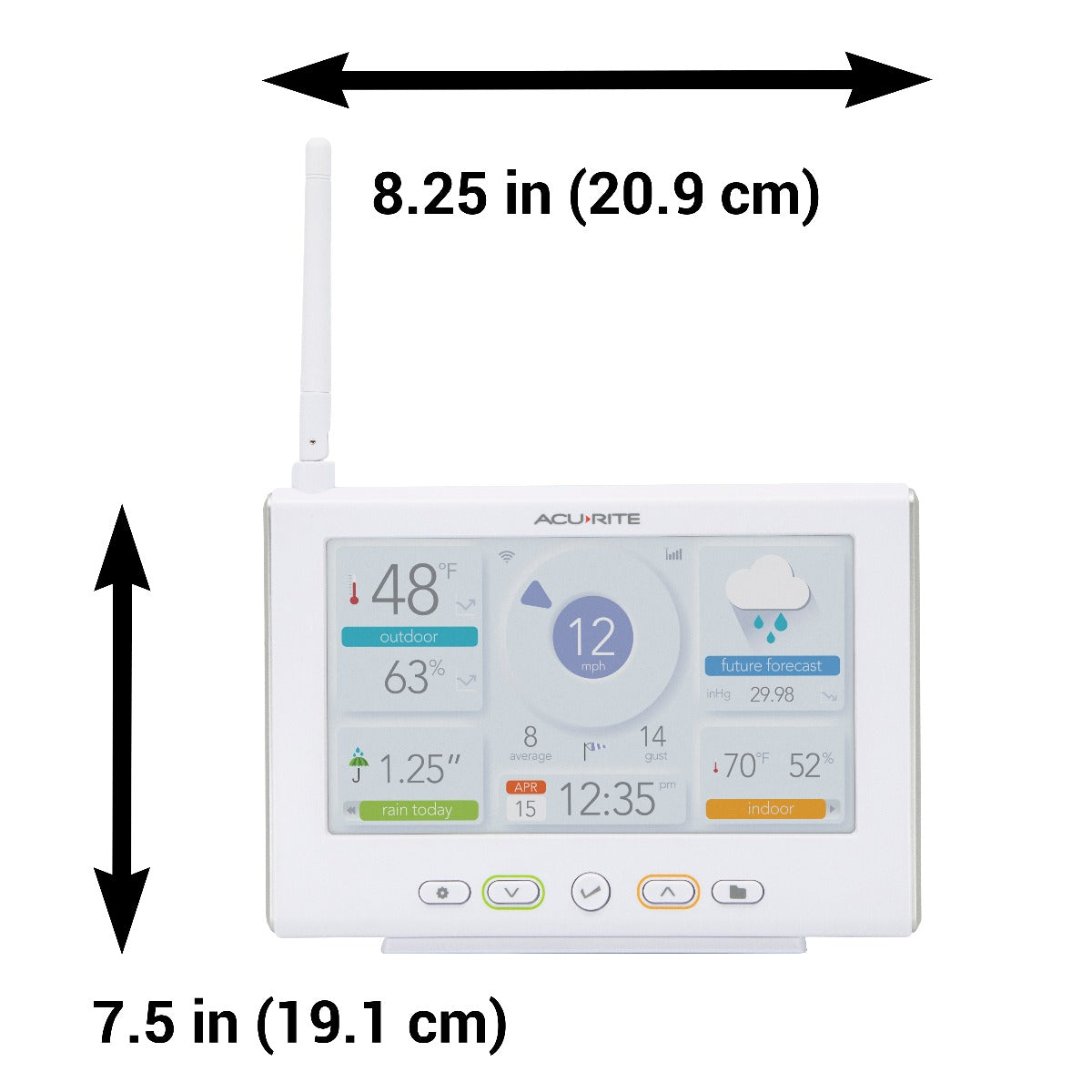 AcuRite Iris™High-DefinitionDirect-to-Wi-Fi Display (with Lightning Detection Option)  – view 4 – AcuRite Weather Station Display