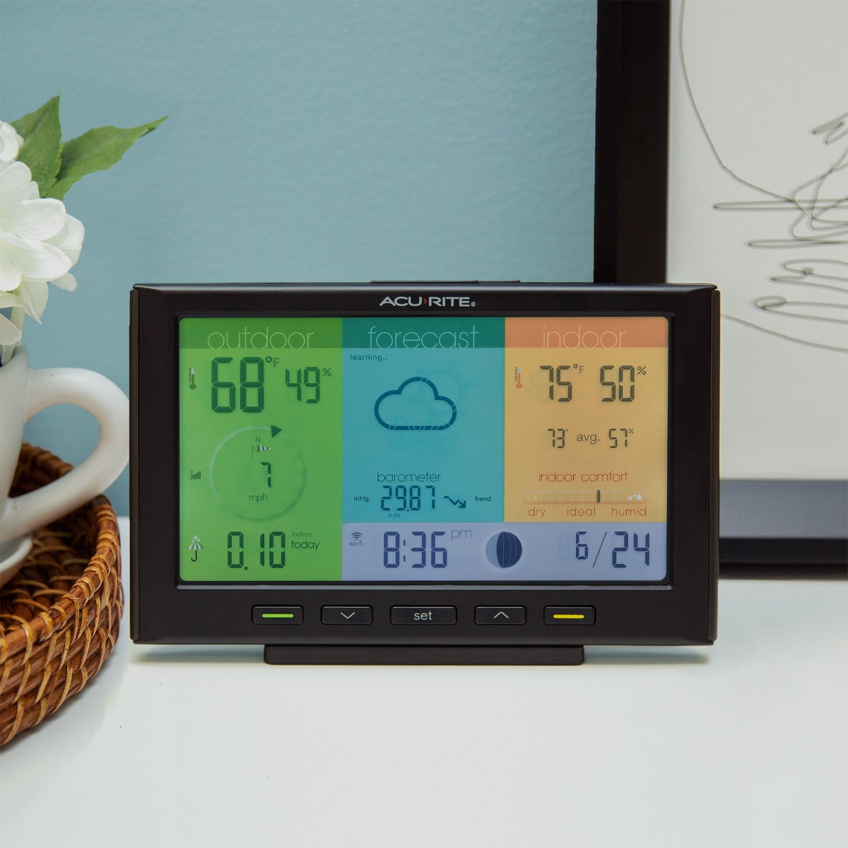 AcuRite Iris® Direct-to-Wi-Fi Color Display for Remote Monitoring- Front