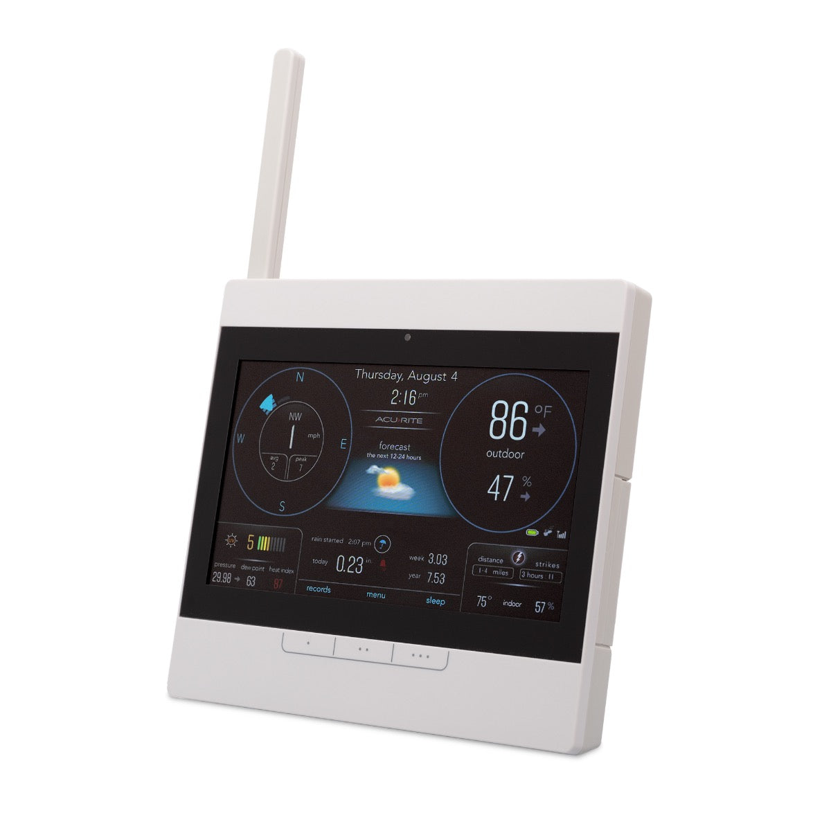 AcuRite Atlas Weather Station with White HD Display and Lightning Detection