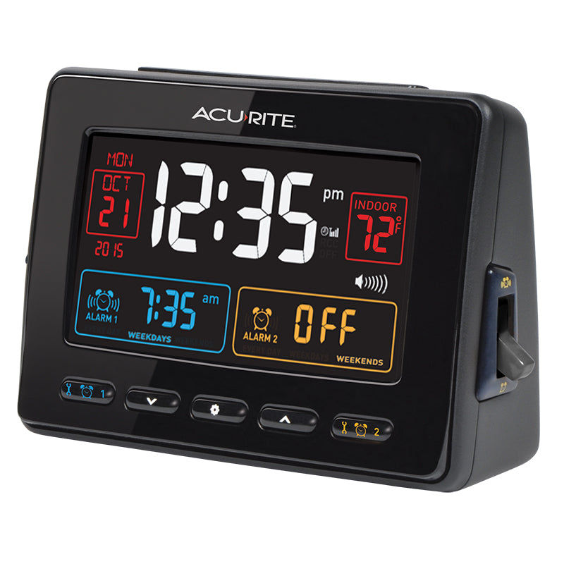 Atomic Clock with USB Charger & Dual Alarm