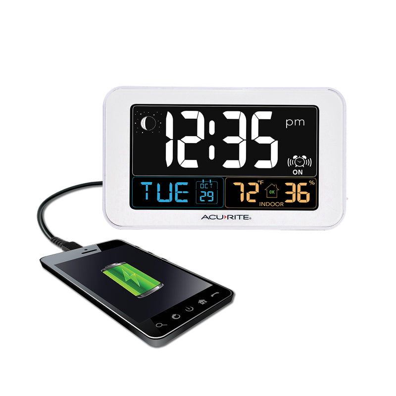AcuRite Digital Alarm Clock with USB Charger