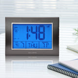 7-inch Atomic Alarm Clock with Date, Day of Week and Temperature