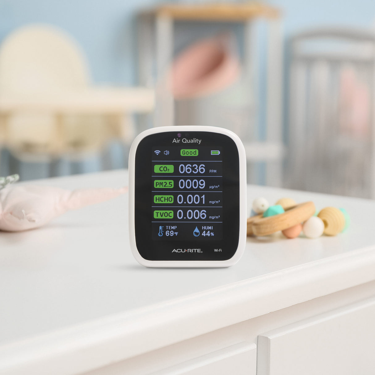 8-in-1 Smart Indoor Air Quality Monitor with Wi-Fi