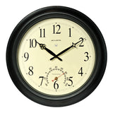 18-inch Atomic Metal Outdoor Clock with Thermometer