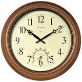 18-inch Atomic Metal Outdoor Clock with Thermometer