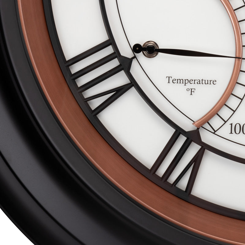24” Illuminated LED Large Outdoor Decorative Clock with Thermometer and Hygrometer Combo - AcuRite Clocks - View 7