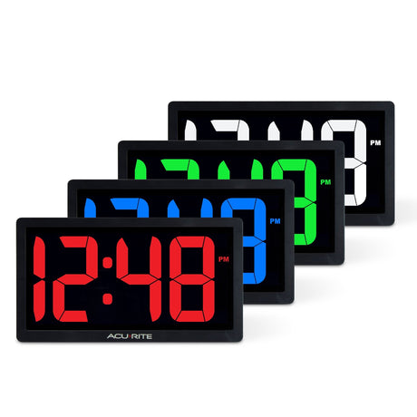 10-inch LED Digital Clock with Auto Dimming Brightness (4 Color Options)