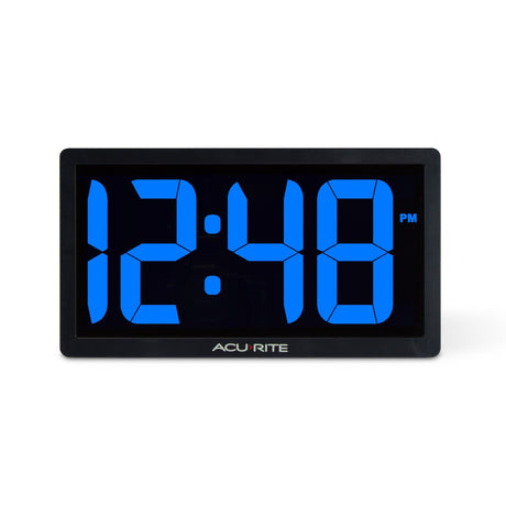 10-inch LED Digital Clock with Auto Dimming Brightness-Blue