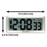 13.5” Large Digital Indoor Wall Clock with Intelli-Time Technology