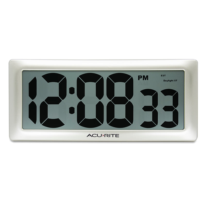 13.5” Large Digital Indoor Wall Clock with Intelli-Time Technology