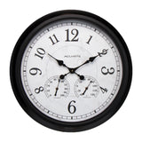 24-inch Large Outdoor Wall Clock with Thermometer and Hygrometer