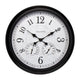 24-inch Large Outdoor Wall Clock with Thermometer and Hygrometer