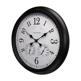 24-inch Large Outdoor Wall Clock with Thermometer and Hygrometer