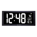 Large Digit White LED Calendar Clock with Indoor Temperature - AcuRite Clocks