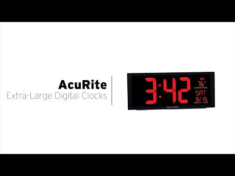 Large Digit LED Calendar Clock with Indoor Temperature (14.5