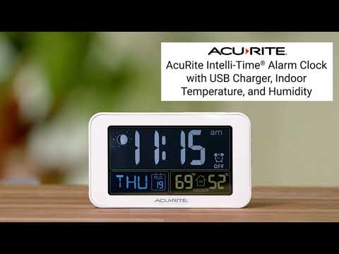 Intelli-Time Alarm Clock with USB Charger Product Features