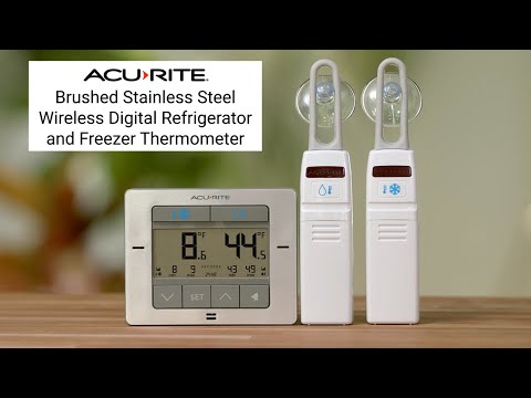 Brushed Stainless Steel Digital Refrigerator and Freezer Thermometer Product Features