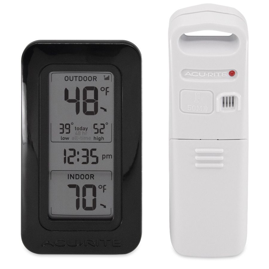 Acurite Indoor/Outdoor Wireless Thermometer with Humidity and Clock