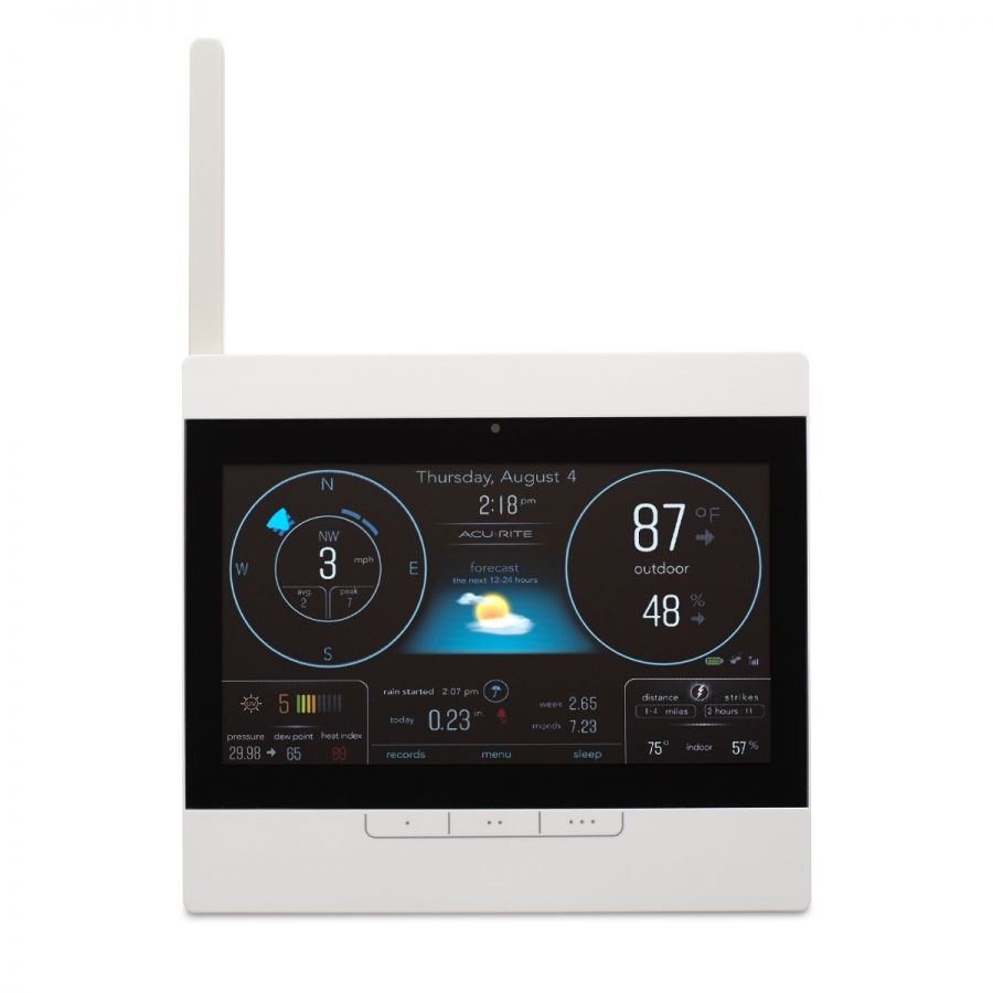 AcuRite Weather Station Forecaster for Indoor/Outdoor Temperature and  Humidity and Lightning Detection with Built-In Barometer