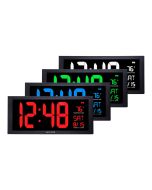 Large Digit LED Calendar Clock with Indoor Temperature - AcuRite Clocks