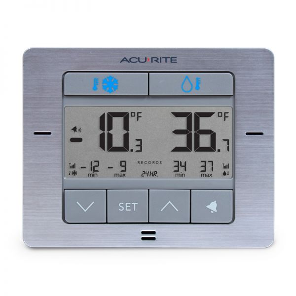 2 x WHITE Fridge Freezer Thermometer Indoor Outdoor Magnetic Kitchen Temperature 