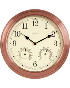 AcuRite 13 inch outdoor copper clock with temperature and humidity