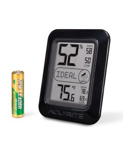 Angled view of the AcuRite Indoor Humidity and Temperature Monitor - AcuRite Home Monitoring Devices