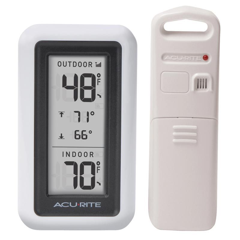 AcuRite 13.5 in. Indoor/Outdoor White Analog Thermometer