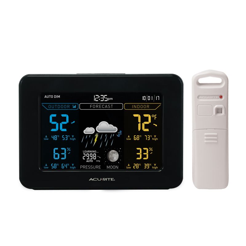 AcuRite Multi-Room Weather Station with Wireless Indoor/Outdoor Thermometer  and Digital Color Display with Weather Forecaster (02082M), Full Color