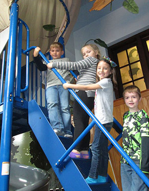 Students at punxsutawney weather discovery center