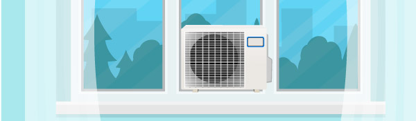 Air conditioning unit in window