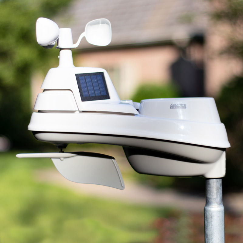 Pro+ 5-in-1 Weather Station mounted at a farm – AcuRite Personal Weather Stations
