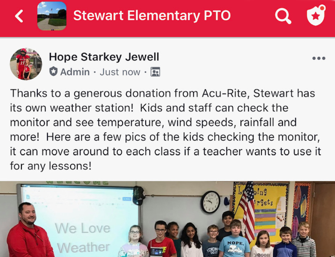 Stewart Elementary PTO Facebook page