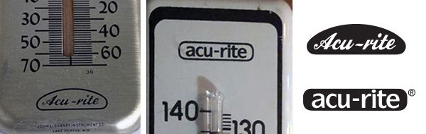 Early versions of the AcuRite Logo
